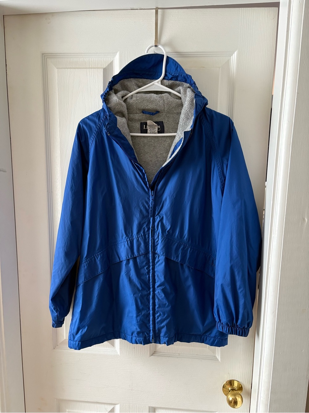 L. L. Bean kids (teens) fleece lined rain jacket